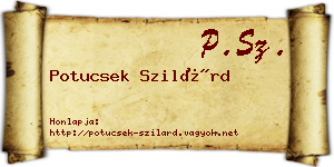 Potucsek Szilárd névjegykártya