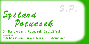 szilard potucsek business card